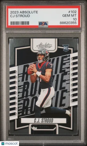 2023 Panini Absolute CJ Stroud #102 PSA 10 front