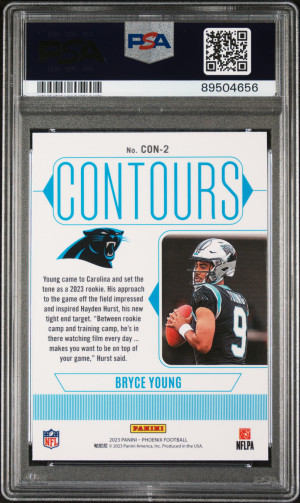 2023 Panini Phoenix Contours Bryce Young #CON2 PSA 10 back