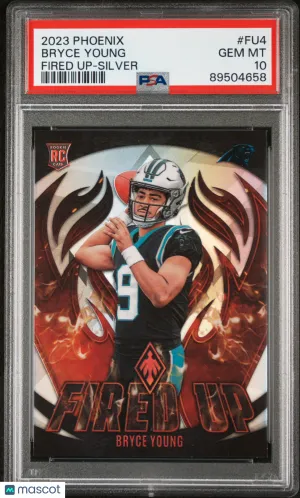 2023 Panini Phoenix Fired Up Bryce Young #FU4 PSA 10 front