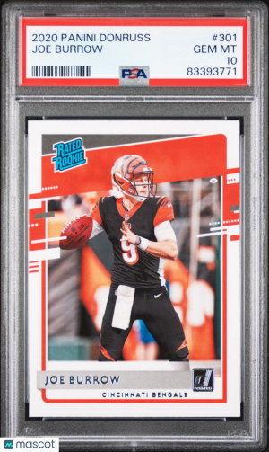 2020 Panini Donruss Joe Burrow #301 PSA 10 front