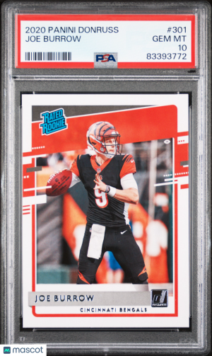 2020 Panini Donruss Joe Burrow #301 PSA 10 front