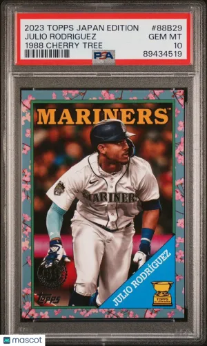 Julio Rodriguez 2023 Topps Japan #88B29 1988 Cherry Tree PSA 10 Mariners front