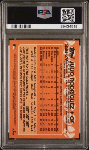 Julio Rodriguez 2023 Topps Japan #88B29 1988 Cherry Tree PSA 10 Mariners back