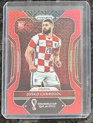 2022 Josko Gvardiol Prizm World Cup Red Mojo RC SP 28/99 front