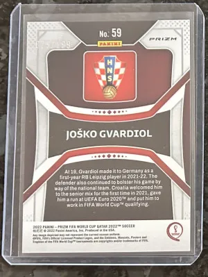 2022 Josko Gvardiol Priam World Cup Blue Wave RC SP 79/199 back