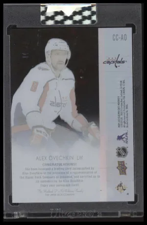 2021 Upper Deck Clear Cut Alex Ovechkin #CC-AO Exclusives Auto #'d /15 back