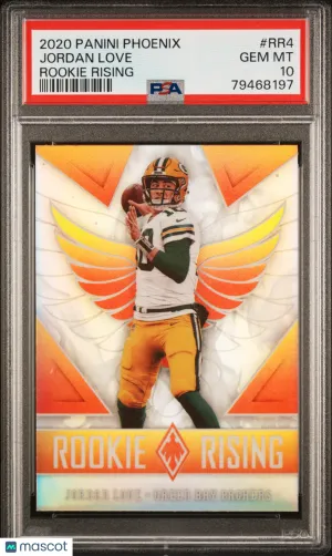 2020 Panini Phoenix Rookie Rising #RR4 Jordan Love Rookie Rising PSA 10 front