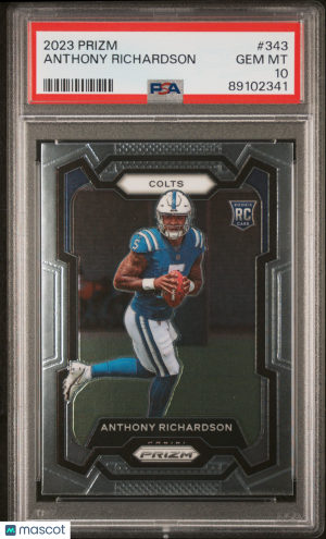 2023 Panini Prizm Anthony Richardson #343 Rookie PSA 10 front