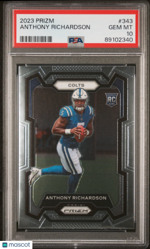 2023 Panini Prizm Anthony Richardson #343 Rookie PSA 10 front