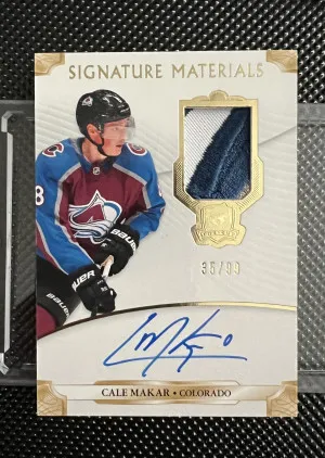Cale Makar The Cup Signature Materials Rookie Patch Auto /99 front