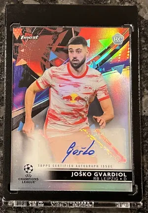 2021-22 Josko Gvardiol Topps Finest Champions League Base Auto front