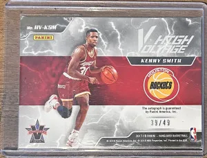 2017-18 Kenny Smith Panini Vanguard High Voltage Auto 39/49 back
