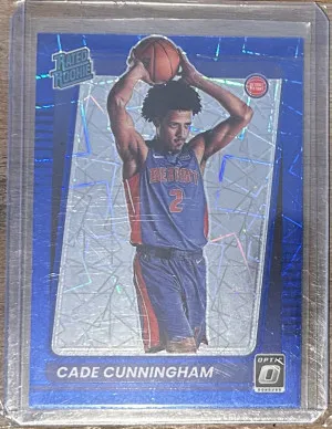 2021-22 Cade Cunningham Optic Blue Velocity RC front