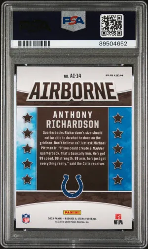 2023 Panini Rookies & Stars Airborne Anthony Richardson #AI14 PSA 10 back