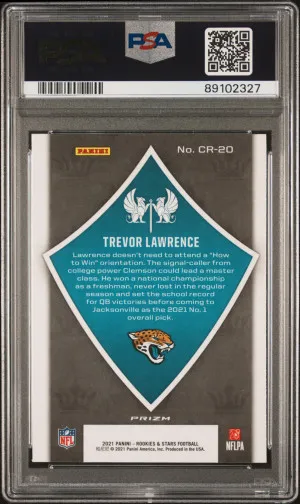 2021 Panini Rookies & Stars Crusade Trevor Lawrence #CR20 PSA 10 back