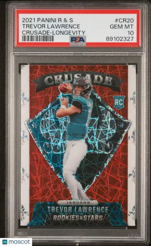 2021 Panini Rookies & Stars Crusade Trevor Lawrence #CR20 PSA 10 front