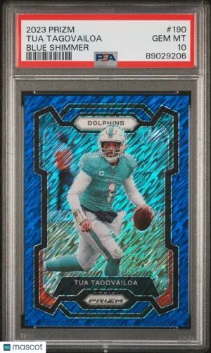 2023 Panini Prizm Tua Tagovailoa #190 PSA 10 front