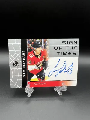 Sam Reinhart 2022-23 SP Authentic '02-03 Retro Sign of the Times #RSOTT-SR front