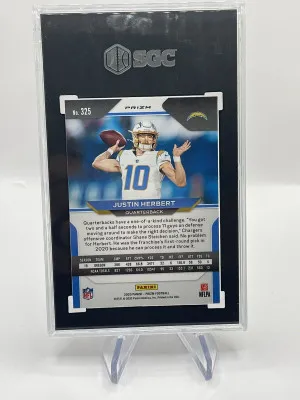2020 PANINI PRIZM JUSTIN HERBERT Rookie RED WHITE BLUE Prizm #325 RC SGC 10 🔥 back