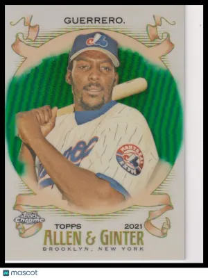 2021 Topps Allen & Ginter Chrome #69 Vladimir Guerrero Green Refractor #/99 front