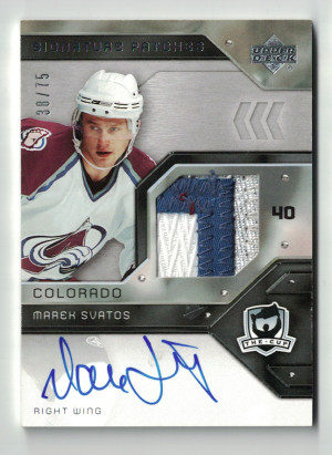 2006-07 Upper Deck The Cup Signature Patch Autograph Marek Svatos 38/75 front