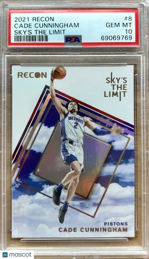 2021 Panini Recon Sky's The Limit Cade Cunningham #8 PSA 10 front