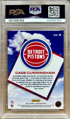2021 Panini Recon Sky's The Limit Cade Cunningham #8 PSA 10 back