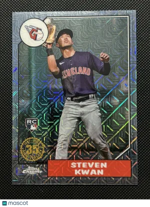 Steven Kwan 2022 Topps Chrome Mojo 35th Anniversary RC /150  #T87C-21 Guardians front