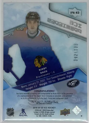 Kirby Dach 2019-20 Upper Deck ICE Premieres /199 back