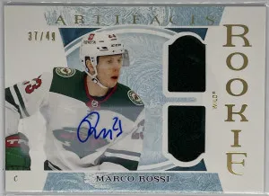Marco Rossi 2022-23 Artifacts dual jersey auto rookie /49 front