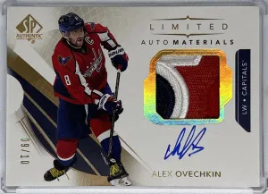 Alex Ovechkin 2017-18 SP Authentic Limited Auto Materials /10 front