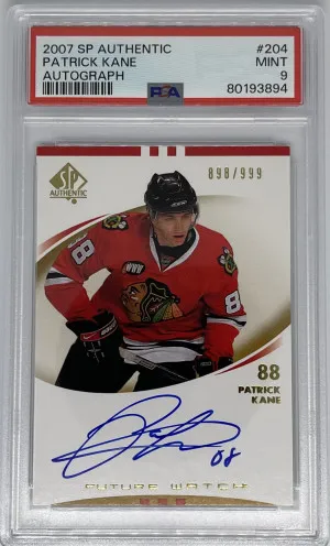 Patrick Kane 2007-08 SP Authentic Future Watch Auto /999 front