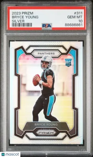 Bryce Young 2023 Panini Silver Prizm #311 Rookie RC PSA 10 front