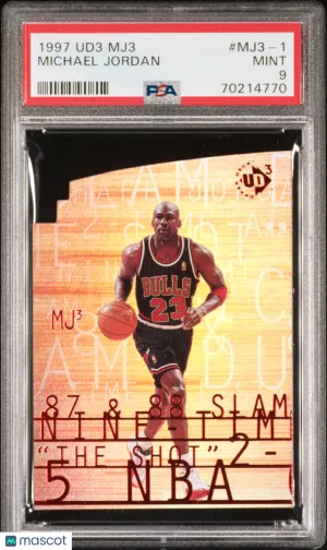 1997 Ud3 MJ3 Michael Jordan #MJ3-1 PSA 9 front