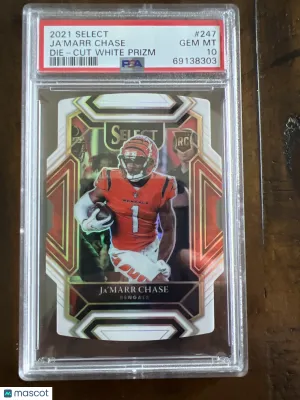 2021 Panini Select Ja'marr Chase #247 PSA 10 front