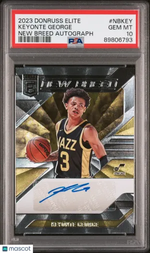 2023 Panini Donruss Elite New Breed Rookie Auto Keyonte George #NBKEY PSA 10 front