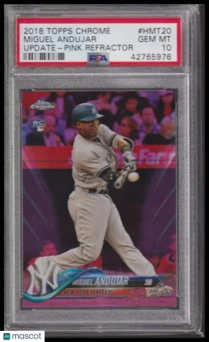 2018 Topps Chrome Update #HMT20 Miguel Andujar RC Yankees PSA 10 GEM front