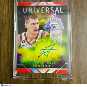 2023 Origins Nikola Jokic Universal Auto Red /25 Nuggets #UA-JOK front