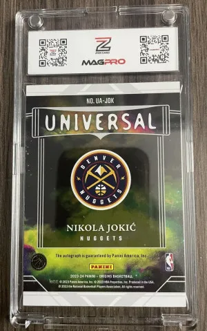 2023 Origins Nikola Jokic Universal Auto Red /25 Nuggets #UA-JOK back