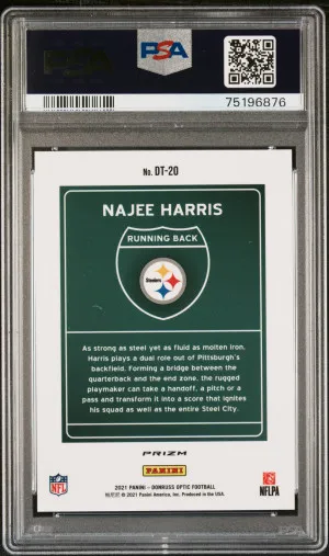 2021 Panini Donruss Optic Downtown Najee Harris #DT20 PSA 10 back