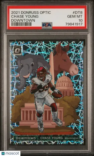 2021 Panini Donruss Optic Downtown Chase Young #DT8 PSA 10 front