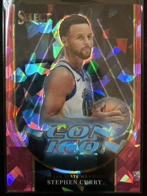 Stephen Curry 2023 Select Neon Icon Pink Ice SSP /99 front
