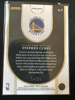 Stephen Curry 2023 Select Neon Icon Pink Ice SSP /99 back