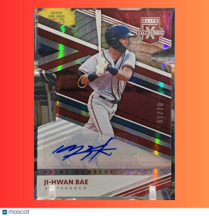 Ji-Hwan Bae #102 Auto Prime Numbers A /70 Die-Cut 2020 Panini Elite Pittsburgh front