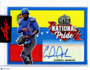 Gabriel Moreno 2023 Leaf Metal Draft National Pride Proof 1/1 One of One Auto RC front
