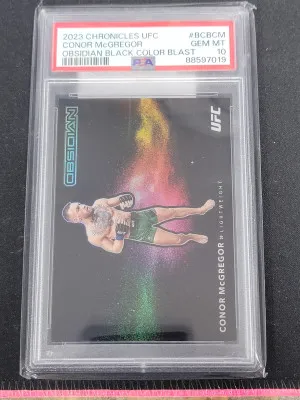 2023 Obsidian Conor Mcgregor ColorBlast PSA 10 front