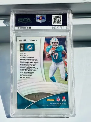 2021 PANINI SPECTRA JAYLEN WADDLE PSYCHEDELIC /5 POP 1 back