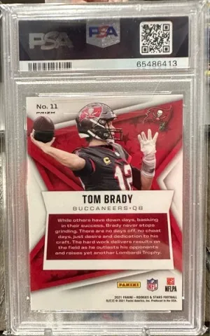 2021 Tom Brady R & S Pulsar Prizm back