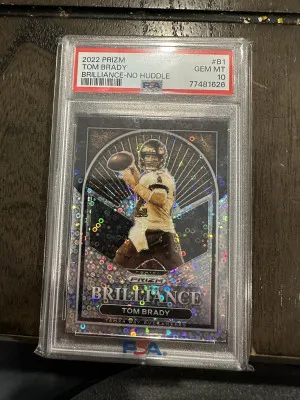 2022 prizm Tom Brady Brilliance-No Huddle front