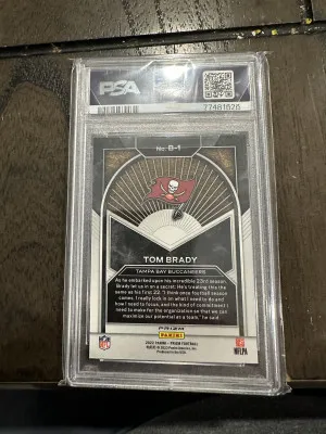 2022 prizm Tom Brady Brilliance-No Huddle back